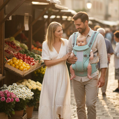 Porte bebe coton papa porte bebe maman a cote