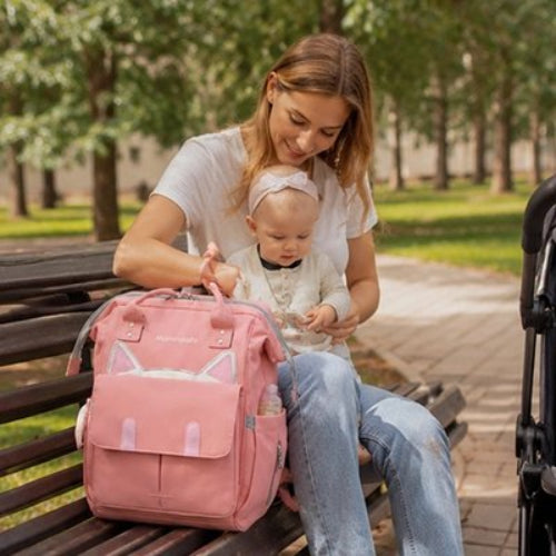 Sac a dos a langer maman bebe sur pieds
