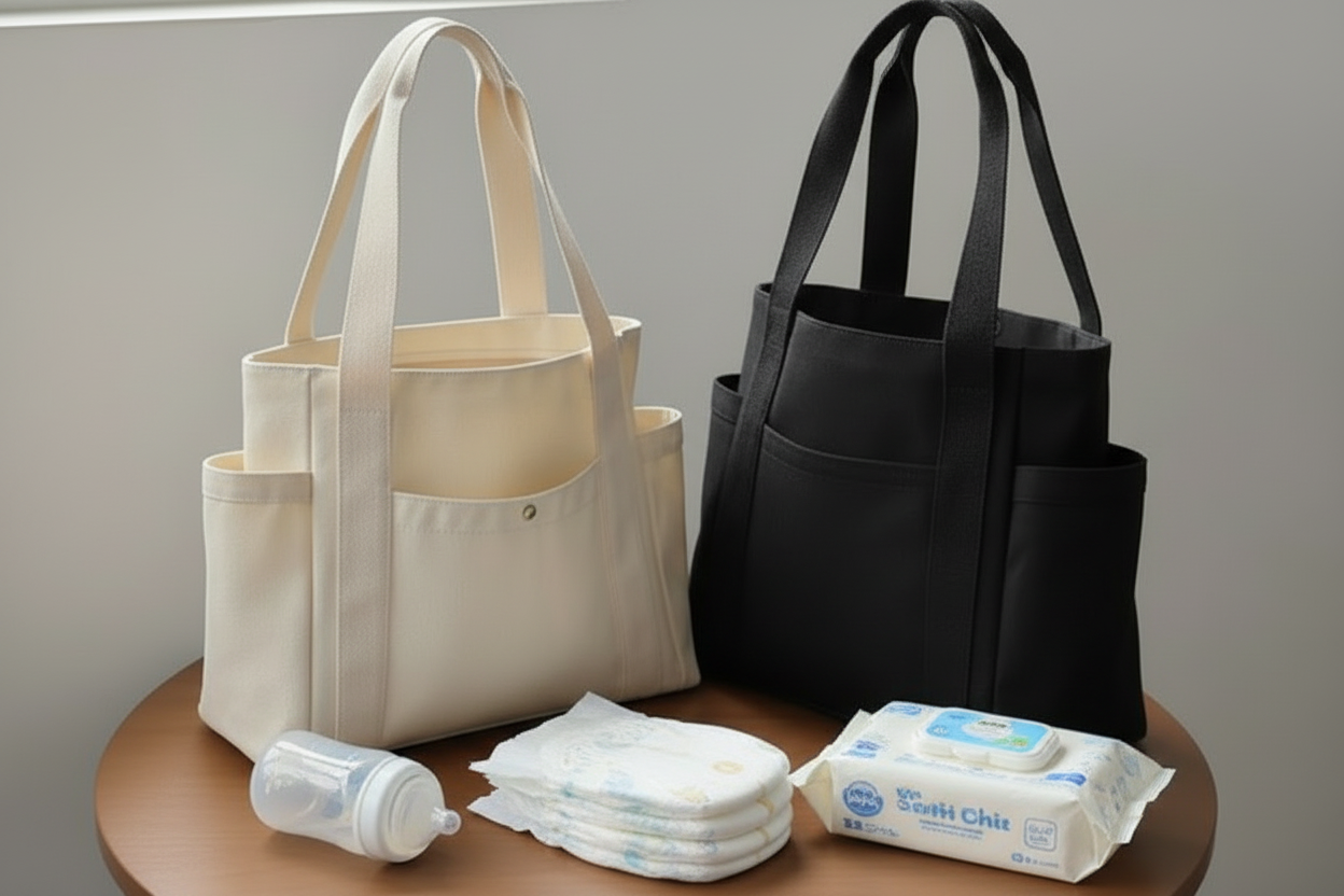 Sac à langer beige et noir - sans Starbucks